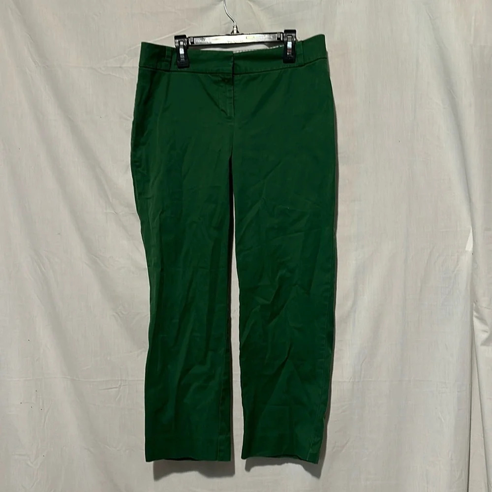 Talbots Emerald Green Cropped Pants Size 4 - Classic Women's Style
